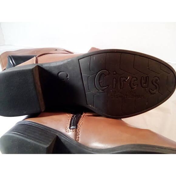 Circus, Sam Edelma, Tall riding Zip Up boots. Two Tone Black and Brown Size 8 - Picture 13 of 14